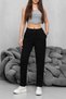 Women's High Waist Lycra Stretchy Carrot Cut Fabric Pants - 4