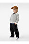 Long Sleeve Cotton Button Detailed Striped Polo Neck Sweatshirt - 2