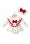 Heart-shaped Baby Girl Headband Romper Salopette Set 2 Piece Set of 2 Newborn Outfits - 5