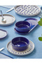 Cosmos Ceramic Breakfast Set 14 Pieces for 6 People Navy Blue - 3