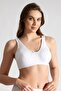 3-Piece Women's Wide Strap Combed Cotton Mother Half Tank Top Bra - 6
