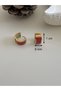 Mineli Minimal Steel Hoop Earrings-Gold Color Acr7872 - Red - 4