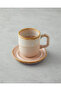 Alicent Ceramic 4 Piece Double Coffee Cup Set for 2 People 150 ml Powder - 3