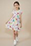 Gray Swan Printed Short Sleeve Girls' Summer Dress