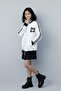 Ecru Beautifull Written Sleeve Stripe Girl's College Cardigan 21192 - 4