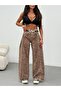 Brown Wide Leg Jeans - 2