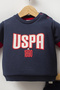 طقم أطفال للأولاد من U.S.POLO ASSN مكون من قطعتين - أزرق داكن-أحمر - 2