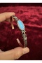 Antique Copper Handcuff Bracelet with Crystal Quartz Stone - 2
