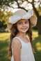 Kitti 6-10 Years Old Girl's Straw Accessory Fedora Hat