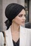 Black Silver Pleated Evening Dress Buckle Bonnet - 2