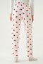 Pijama albă cu model inimioare 4530 - 5