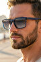 Uv400 Polarized Navy Blue Men's Sunglasses 1320 C8383M - Flexible and Durable Body