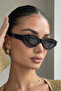 نظارات شمسية Farfalla للجنسين بإطار قطة سوداء UV400 - 2