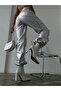 Metallic Silver Cargo Pants - 5