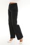 Non-Fading Black Lycra Super High Waist Loose Jeans Palazzo Trousers. (Super High.) Wide Leg. - 4