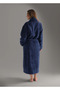 Boucle Bathrobe, Shawl Collar Bathrobe, 100% Cotton Women's / Men's Unisex Bathrobe - 3