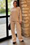 Beige Boucle Women's Tracksuit Sh195