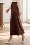 Satin Skirt with Scarf A60687 Brown - 2