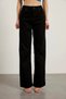 Black Lycra Super High Waist Loose Jean Trousers - 3