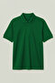 Cotton Pack Polo Collar Green Short Sleeve T-Shirt Suitable for School and Daily Use