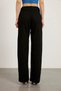Black Lycra Super High Waist Loose Jean Trousers - 5