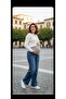 Fdn Lycra Jean Maternity Pants with Adjustable Waist Design - 2