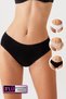 Women's 3-Piece Economical Pack V223823 Chain Stripe Lace Cotton Combed Cotton Slip Panties