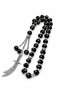 Silver and Cyan Color Zulfi̇kar Special Design Men's Prayer Beads with Zircon Detail and Tassel