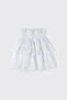 Girl's Gathered Waist Fisto White Skirt