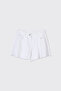 Girl's Button Detailed White Shorts
