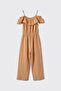 Girl's Salopet Salmon Salopet with Frill Collar Straps - 2