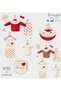 Unez Baby Girl 7-Piece Hospital Discharge Set Heart Patterned Bow Detail 0-3 Months - 2