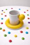 Handmade Yellow Dragee Series 4-Piece Coffee Cup Set for 2 People - 3