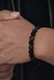 Men's and Women's Bracelet with Zircon Stone Adjustable Hematite Steel Bracelet - 4