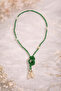 Women's Light Green Agate Stone and Rutile Quartz Stone Multi-Purpose Long Natural Stone Handmade Necklace - 2