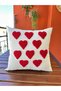 Punch Panch Heart-Shaped Valentine's Day Design Cushion Cover Handmade Handcrafted 43X43 cm - 6