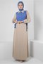 SIDE BINDING DETAIL TWO COLOR DRESS 43936 - 2