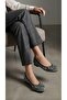 Women's Platinum Stone Detailed Bowknot Ballerinas 1cm Byndskl02 - 3