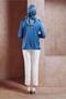Satin Blouse with Flower Detail 44632 - 3