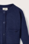 Wool Oversize Knitwear Cardigan Blue - 4