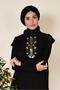 Shoulder and Embroidery Detail Shoulder Tunic with Volan 4120