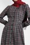 Plaid Buttoned Dress 40370 - 4