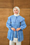 Blue Lace Baby Collar Shirt - 2