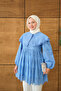 Blue Lace Baby Collar Shirt - 4