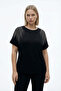 Stone Detail Design Bamboo Fabric Bat Sleeve Blouse M-6Xl