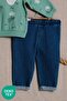2-Piece Set with Denim Trousers and Lace Collar Detailed Blouse 9-24 Months - 8