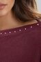 Busem Stone-Embellished Accessory Kayık Collar Blouse - 6