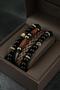 Men's Leather and Natural Stone Combination Bracelet Set 3 Pieces