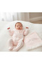 Floral Embroidered Lace Detail 3-Piece Organic Hospital Discharge Set 100% Cotton Newborn Baby Girl