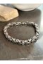 Men's Stainless Steel White Color King Chain Mesh Bracelet
